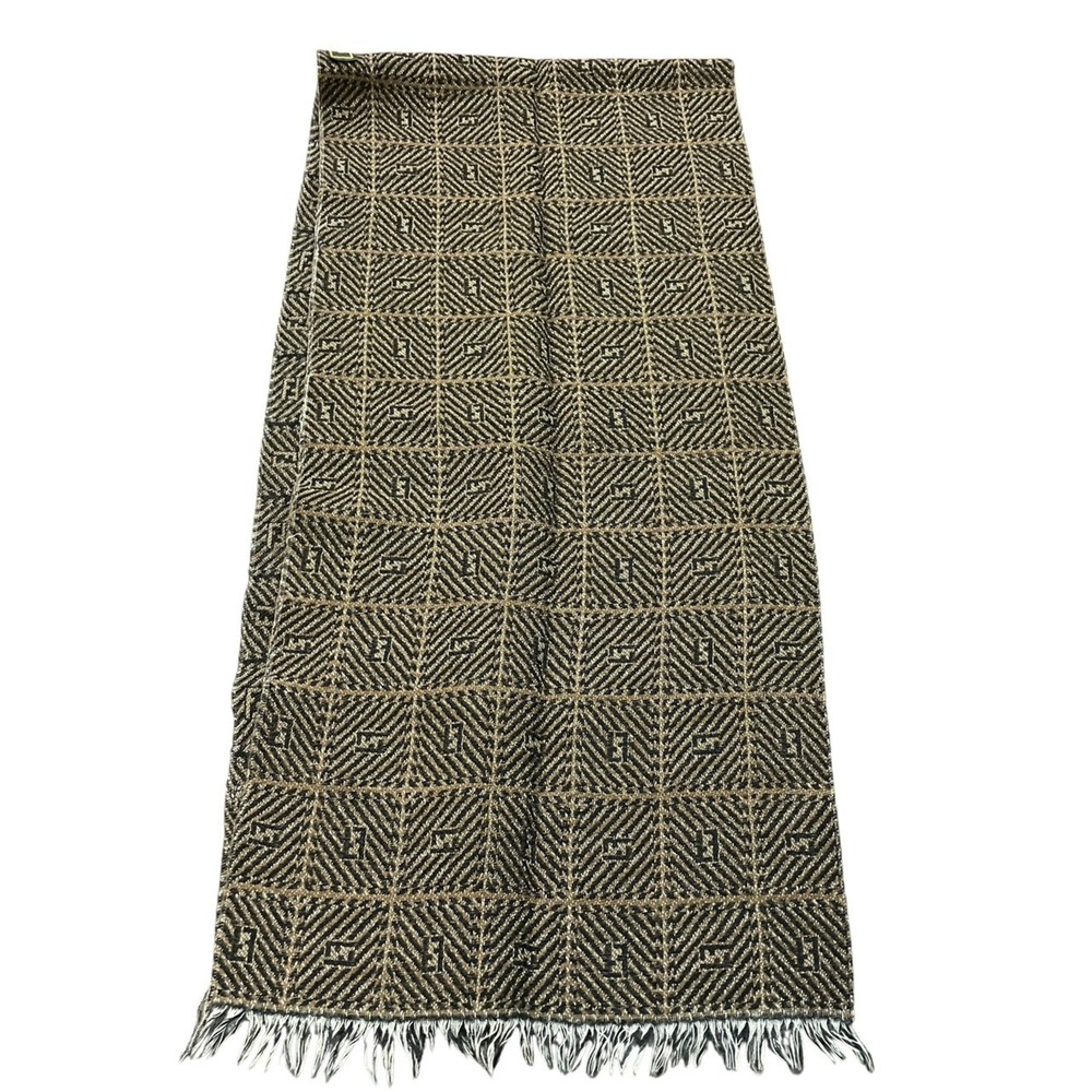 Fendi scarf, Zucca pattern, wool